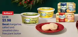 Walmart Becel margarine, salted and unsalted dairy free plant butter offer