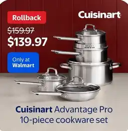 Walmart Cuisinart Advantage Pro cookware set offer