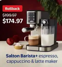Walmart Salton Barista+ espresso, cappuccino & latte maker offer