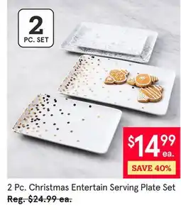 Kitchen Stuff Plus 2 Pc. Christmas Entertain Serving Plate Set offer