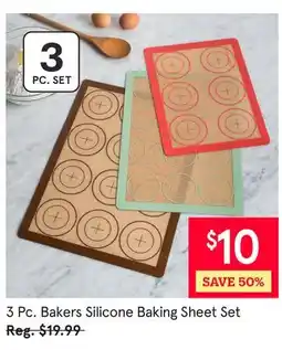 Kitchen Stuff Plus 3 Pc. Bakers Silicone Baking Sheet Set offer