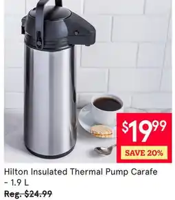 Kitchen Stuff Plus Hilton Insulated Thermal Pump Carafe offer