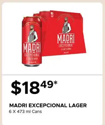 The Beer Store MADRI EXCEPCIONAL LAGER offer
