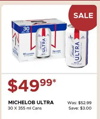 The Beer Store MICHELOB ULTRA offer