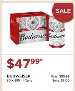 The Beer Store BUDWEISER offer