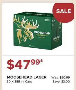 The Beer Store MOOSEHEAD LAGER offer