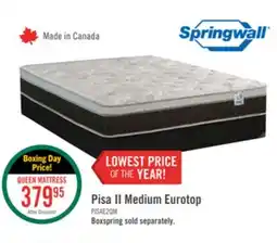 The Brick Springwall Pisa II Eurotop Queen Mattress offer