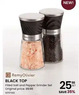 Stokes BLACK TOP Filled Salt and Pepper Grinder Set offer