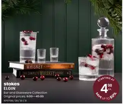 Stokes ELGIN Bar and Glassware Collection offer