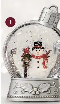Stokes HOLIDAY LED LANTERNS Ornament Snowman LED Water Globe offer