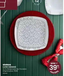Stokes LUXE DAMAS 12-Pc Dinnerware Set offer