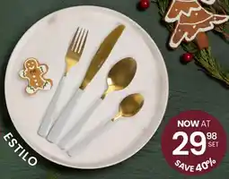 Stokes Estilo: 16-Pc Set with White Handles offer