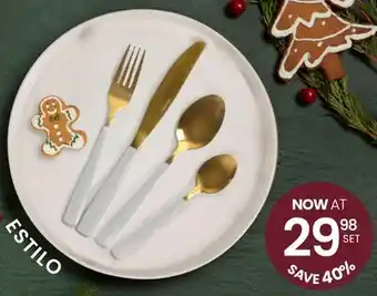 Stokes Estilo: 16-Pc Set with White Handles offer