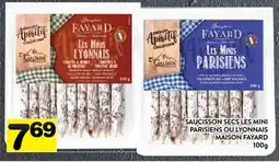 Supermarché PA SAUCISSON SECS LES MINI PARISIENS OU LYONNAIS MAISON FAYARD offer