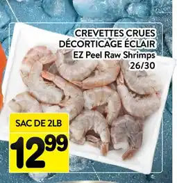 Supermarché PA CREVETTES CRUES DÉCORTICAGE ÉCLAIR | EZ Peel Raw Shrimps offer