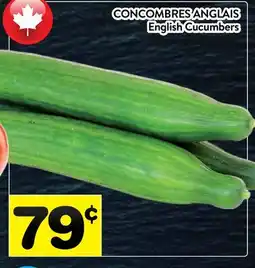 Supermarché PA CONCOMBRES ANGLAIS | English Cucumbers offer