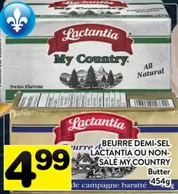 Supermarché PA BEURRE DEMI-SEL LACTANTIA OU NON-SALÉ MY COUNTRY | Butter offer