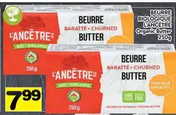 Supermarché PA BEURRE BIOLOGIQUE L'ANCÊTRE | Organic Butter offer