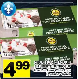 Supermarché PA OEUFS BLANCS POULES EN LIBERTÉ NUTRIOEUF | Free Run Hens White Eggs offer