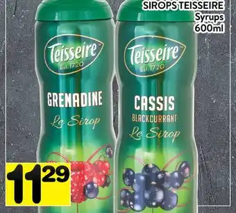 Supermarché PA SIROPS TEISSEIRE | Syrups offer