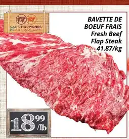 Supermarché PA BAVETTE DE BOEUF FRAIS | Fresh Beef Flap Steak offer
