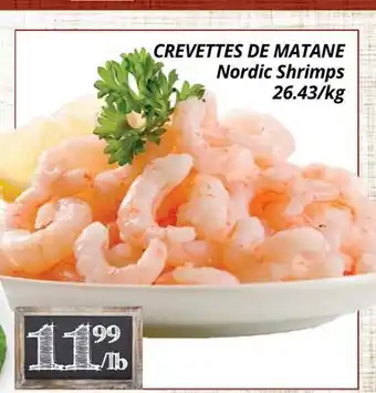 Supermarché PA CREVETTES DE MATANE | Nordic Shrimps offer
