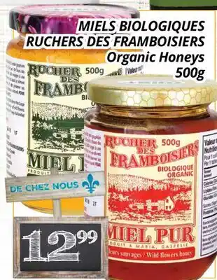 Supermarché PA MIELS BIOLOGIQUES RUCHERS DES FRAMBOISIERS | Organic Honeys offer