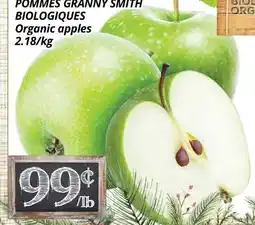 Supermarché PA POMMES GRANNY SMITH BIOLOGIQUES | Organic apples offer