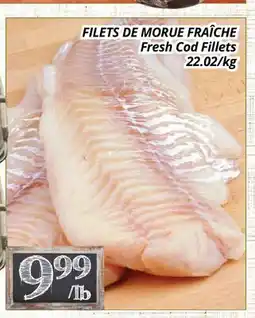 Supermarché PA FILETS DE MORUE FRAÎCHE | Fresh Cod Fillets offer