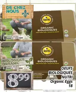 Supermarché PA OEUFS BIOLOGIQUES NUTRI | Organic Eggs offer