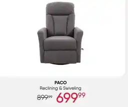 Meubles RD PACO Reclining & Swiveling offer
