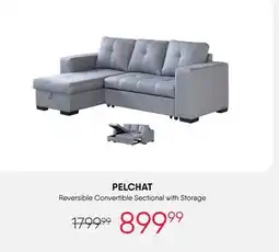 Meubles RD Reversible Convertible Sectional with Storage offer