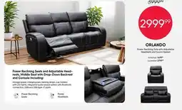 Meubles RD Power Reclining Sofa with Adjustable Headrests and Sound System offer