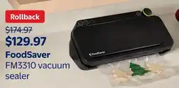 Walmart FoodSaver FM3310 vacuum sealer offer