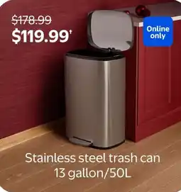 Walmart Stainless steel trash can offer