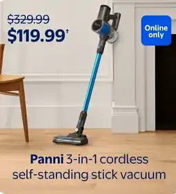 Walmart Panni 3-in-1 cordless self-standing stick vacuum offer
