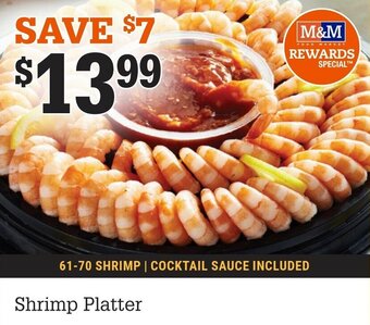 M & M Food Market Shrimp platter offer