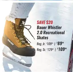 Hockey Life BAUER WHISTLER 2.0 RECREATIONAL SKATES JR offer