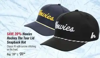 Hockey Life HOWIES HOCKEY THE TOUR LID SNAPBACK HAT offer