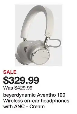 Newegg beyerdynamic Aventho 100 Wireless on-ear headphones with ANC - Cream offer