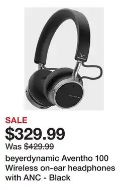 Newegg beyerdynamic Aventho 100 Wireless on-ear headphones with ANC - Black offer