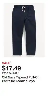 Old Navy Old Navy Tapered Pull-On Pants for Toddler Boys offer