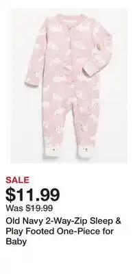 Old Navy Old Navy 2-Way-Zip Sleep & Play Footed One-Piece for Baby offer