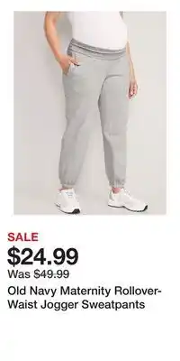 Old Navy Old Navy Maternity Rollover-Waist Jogger Sweatpants offer
