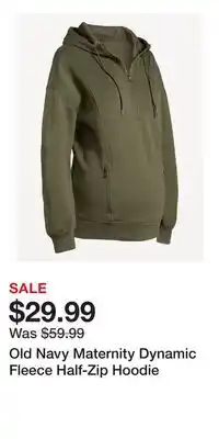 Old Navy Old Navy Maternity Dynamic Fleece Half-Zip Hoodie offer