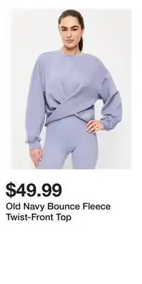 Old Navy Old Navy Bounce Fleece Twist-Front Top offer