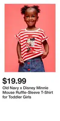 Old Navy Old Navy x Disney Minnie Mouse Ruffle-Sleeve T-Shirt for Toddler Girls offer