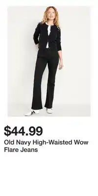 Old Navy Old Navy High-Waisted Wow Flare Jeans offer
