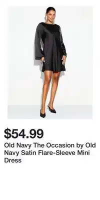 Old Navy Old Navy The Occasion by Old Navy Satin Flare-Sleeve Mini Dress offer