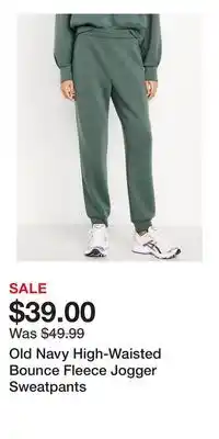 Old Navy Old Navy High-Waisted Bounce Fleece Jogger Sweatpants offer